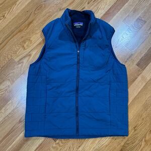 Patagonia Nano Air Vest Men’s Large Blue Insulated Full Zip Gorpcore Hiking
